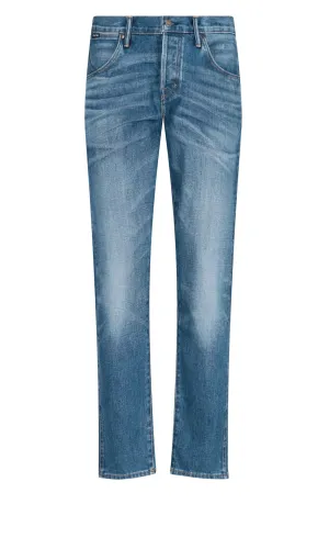 Tom Ford Logo Patch Slim-Fit Jeans