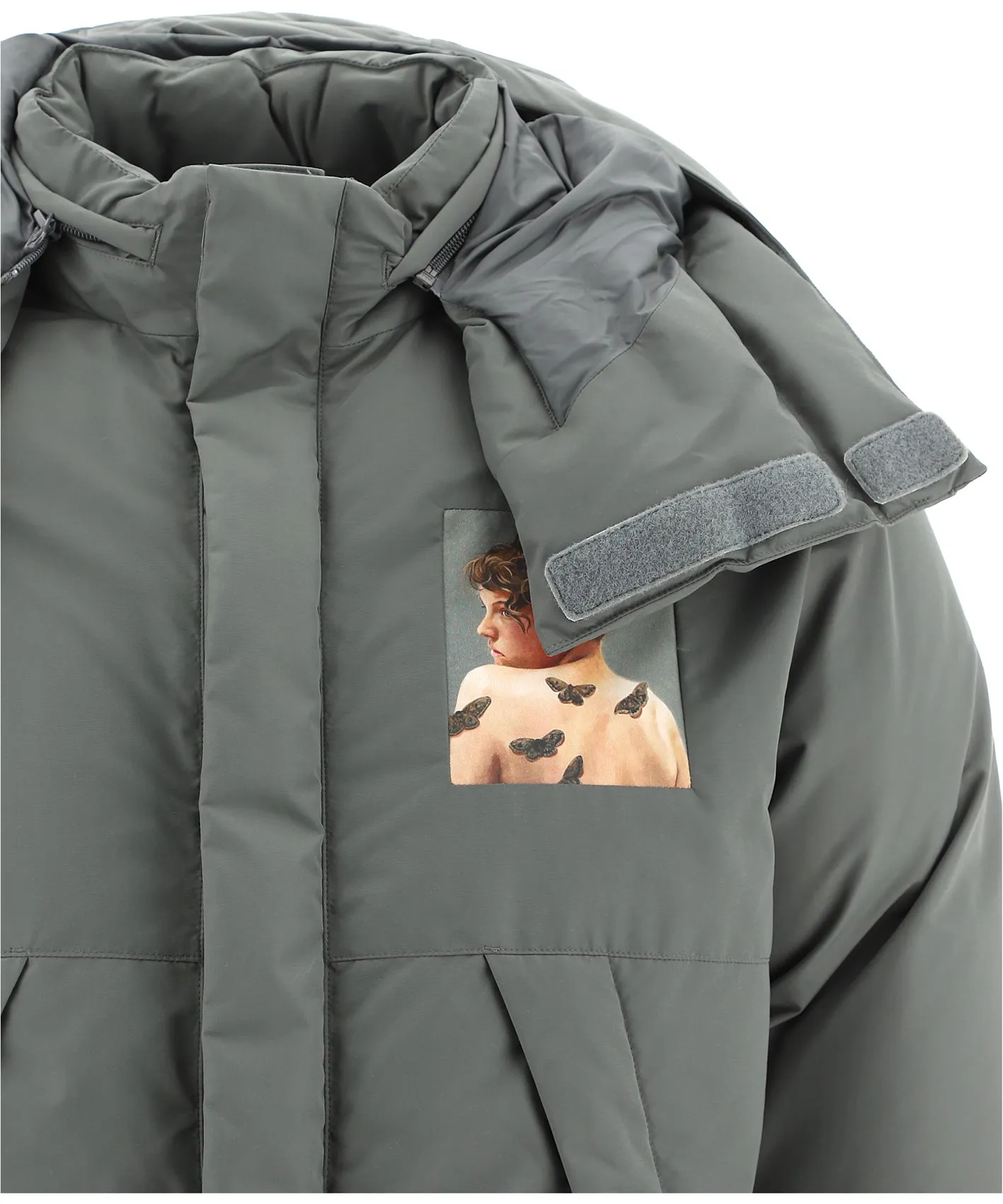 Undercover Graphic Print Hooded Down Jacket