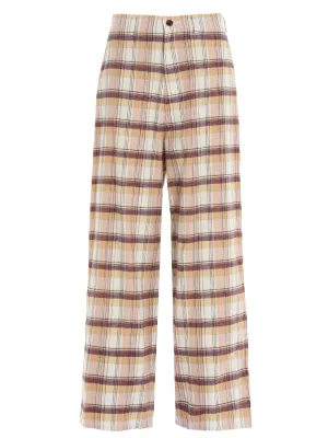 Undercover Tartan Print Wide-Leg Pants