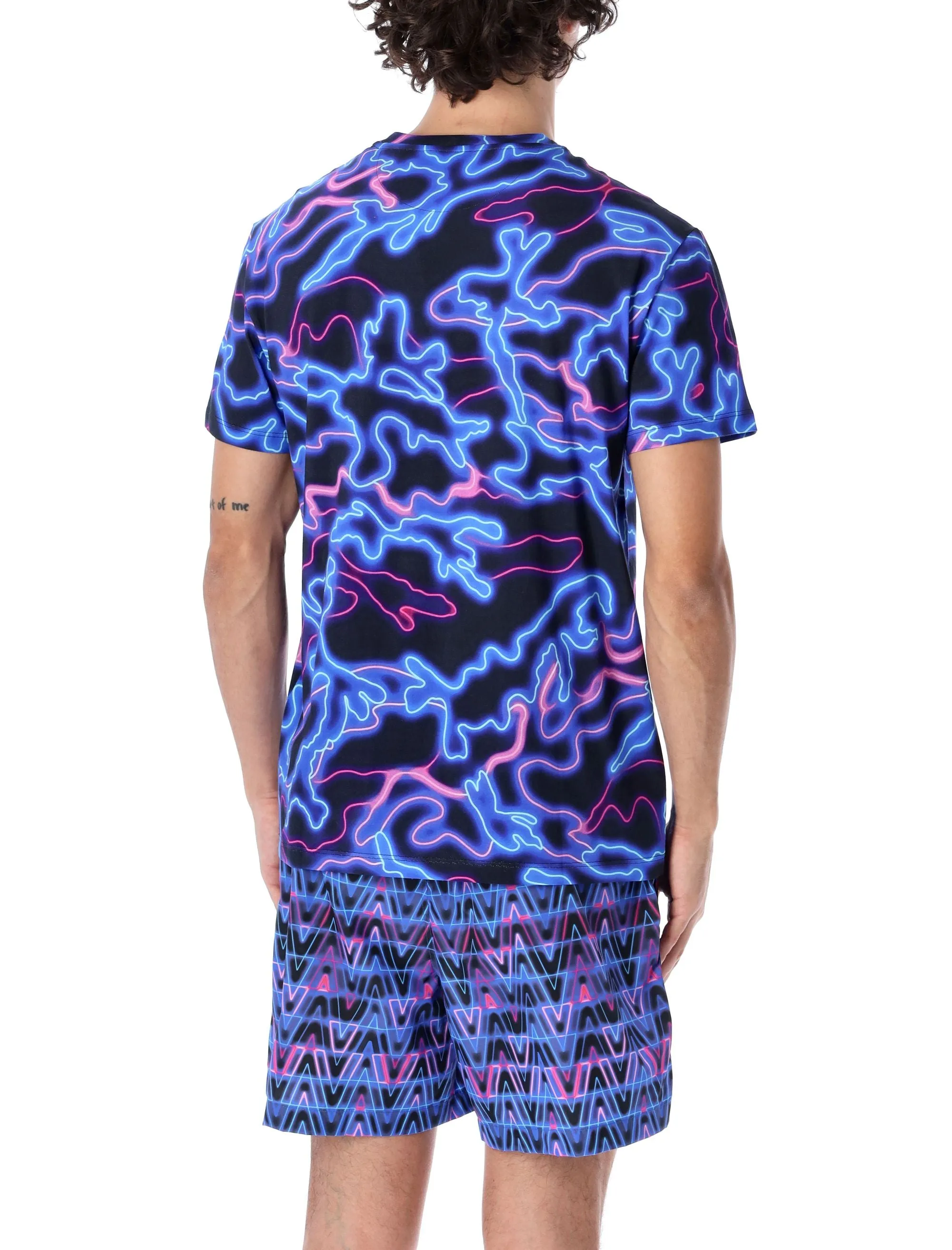 Valentino All-Over Neon Camouage Printed T-Shirt