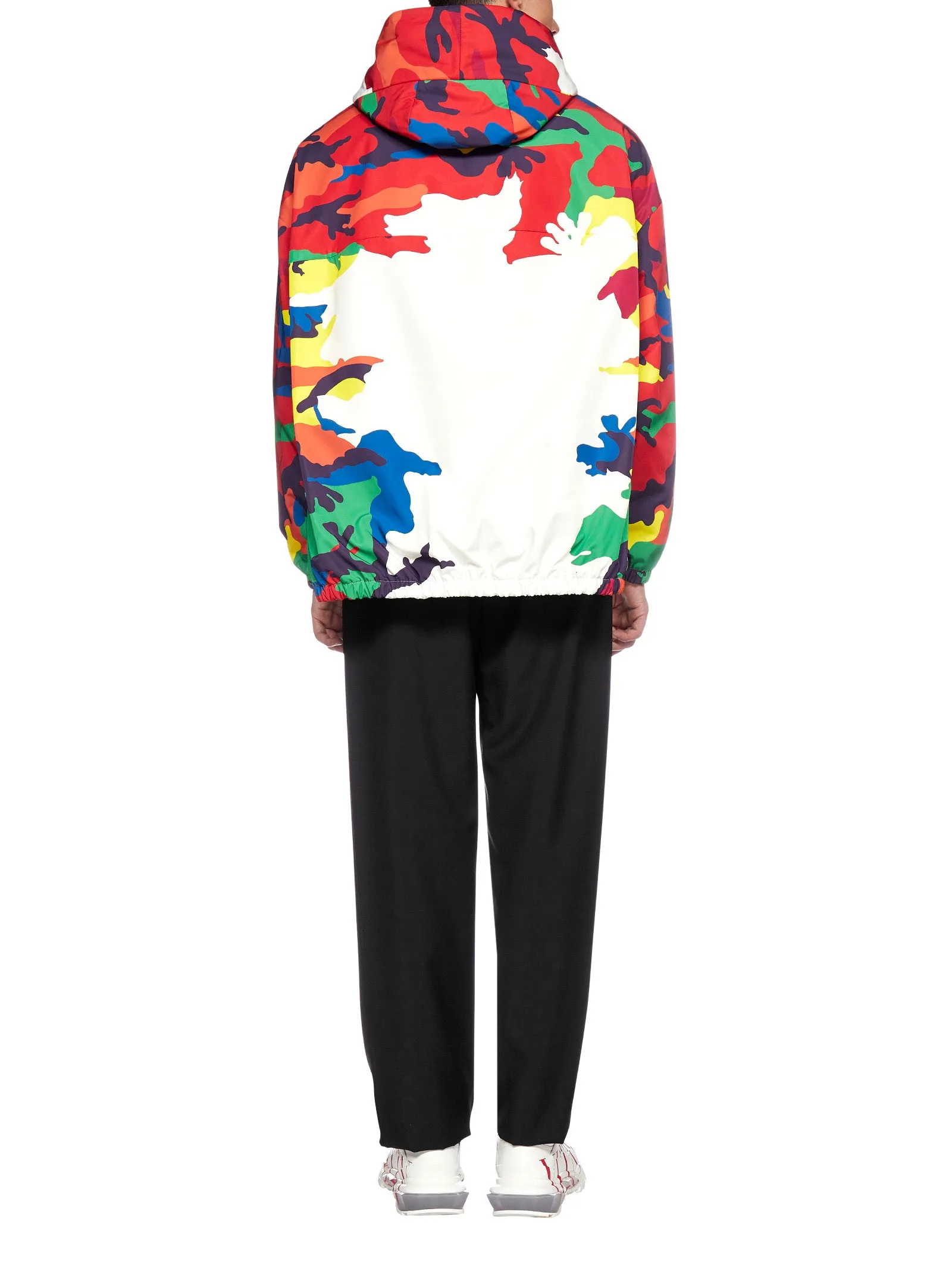 Valentino Camou7 Print Hooded Anorak Jacket