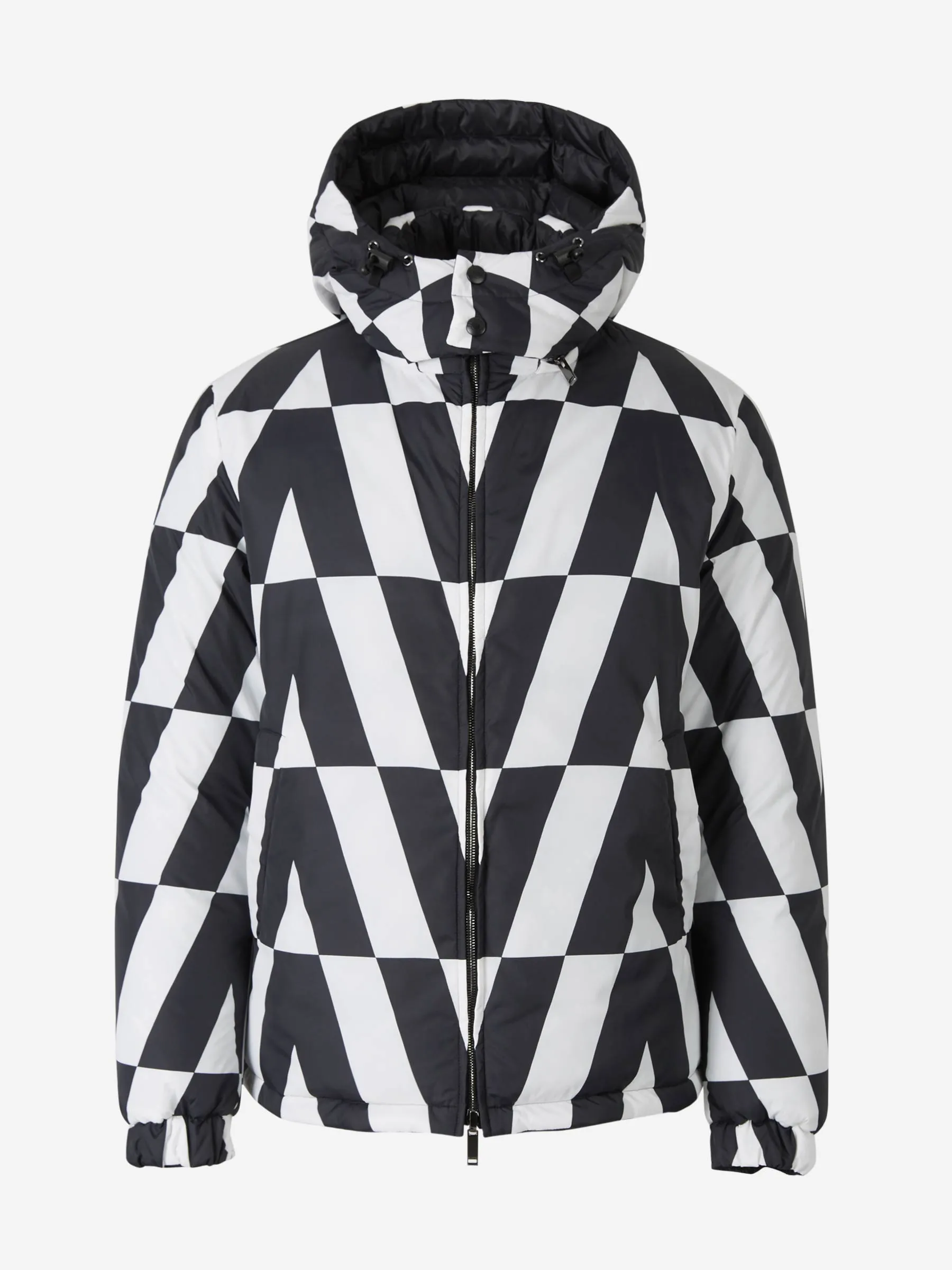 Valentino Optical Print Reversible Hooded Jacket