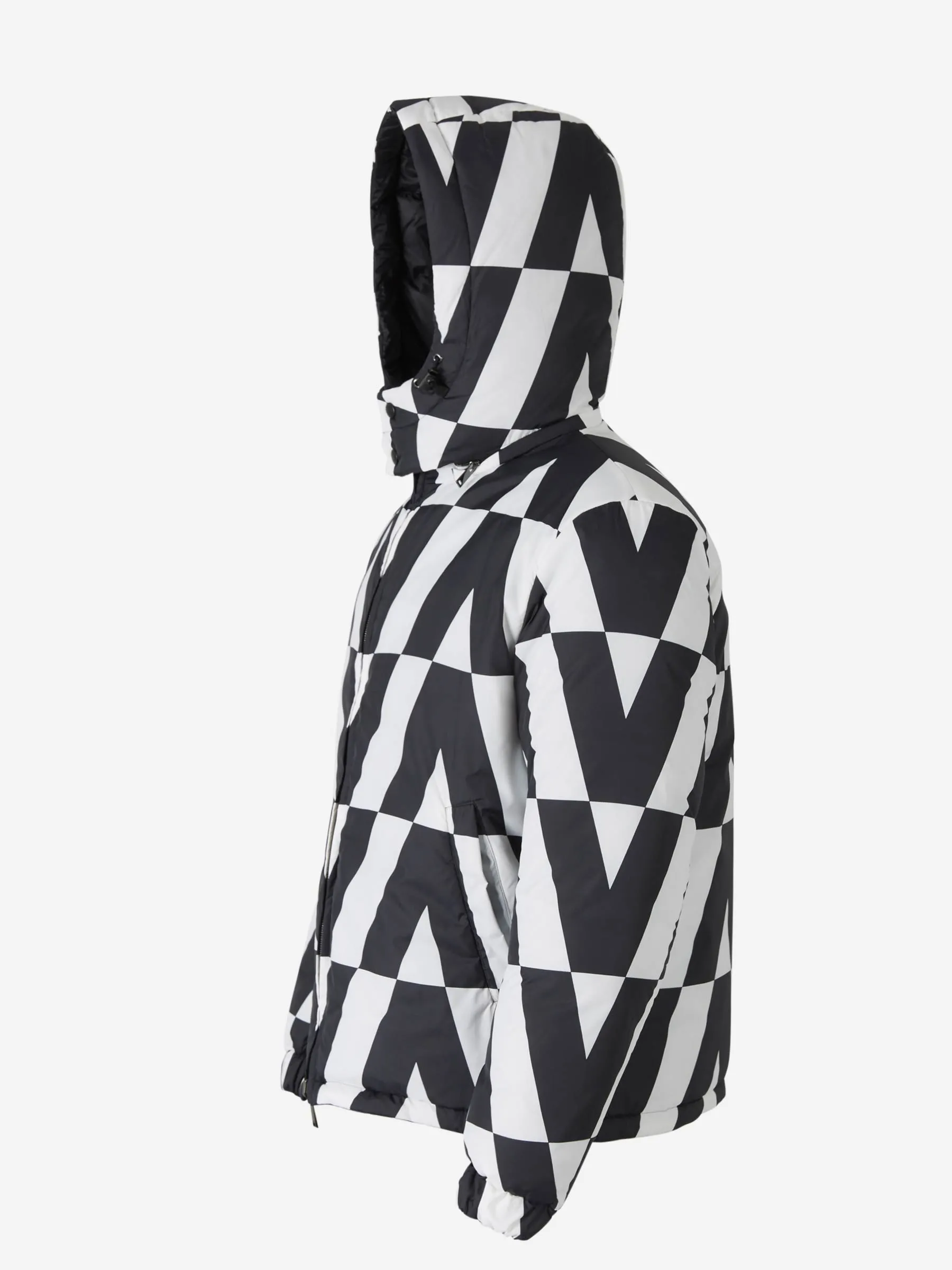 Valentino Optical Print Reversible Hooded Jacket
