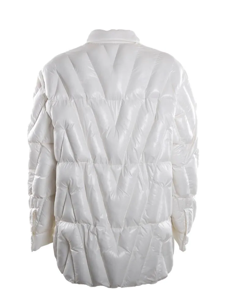 Valentino Quilted Buttoned Long Sleeved Jacket