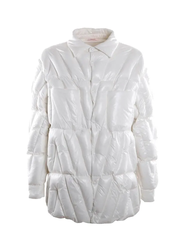 Valentino Quilted Buttoned Long Sleeved Jacket