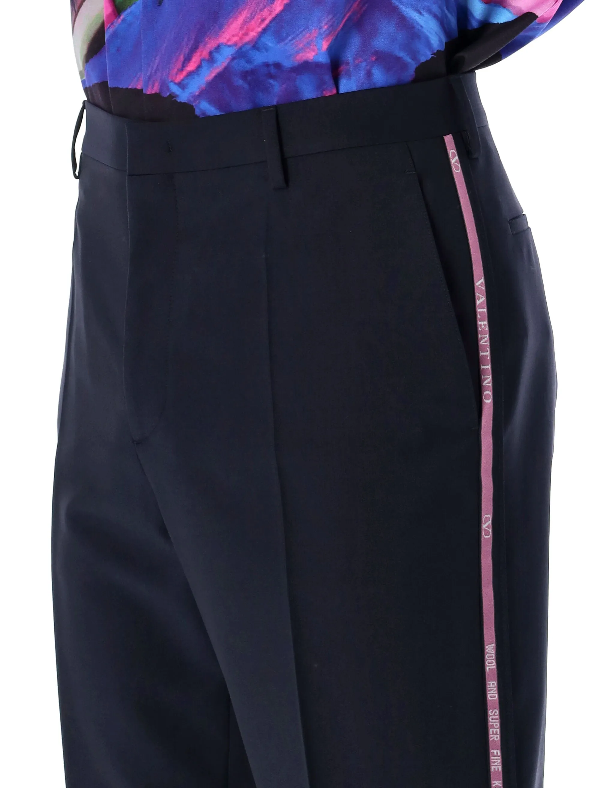 Valentino Side Tape High Rise Pants