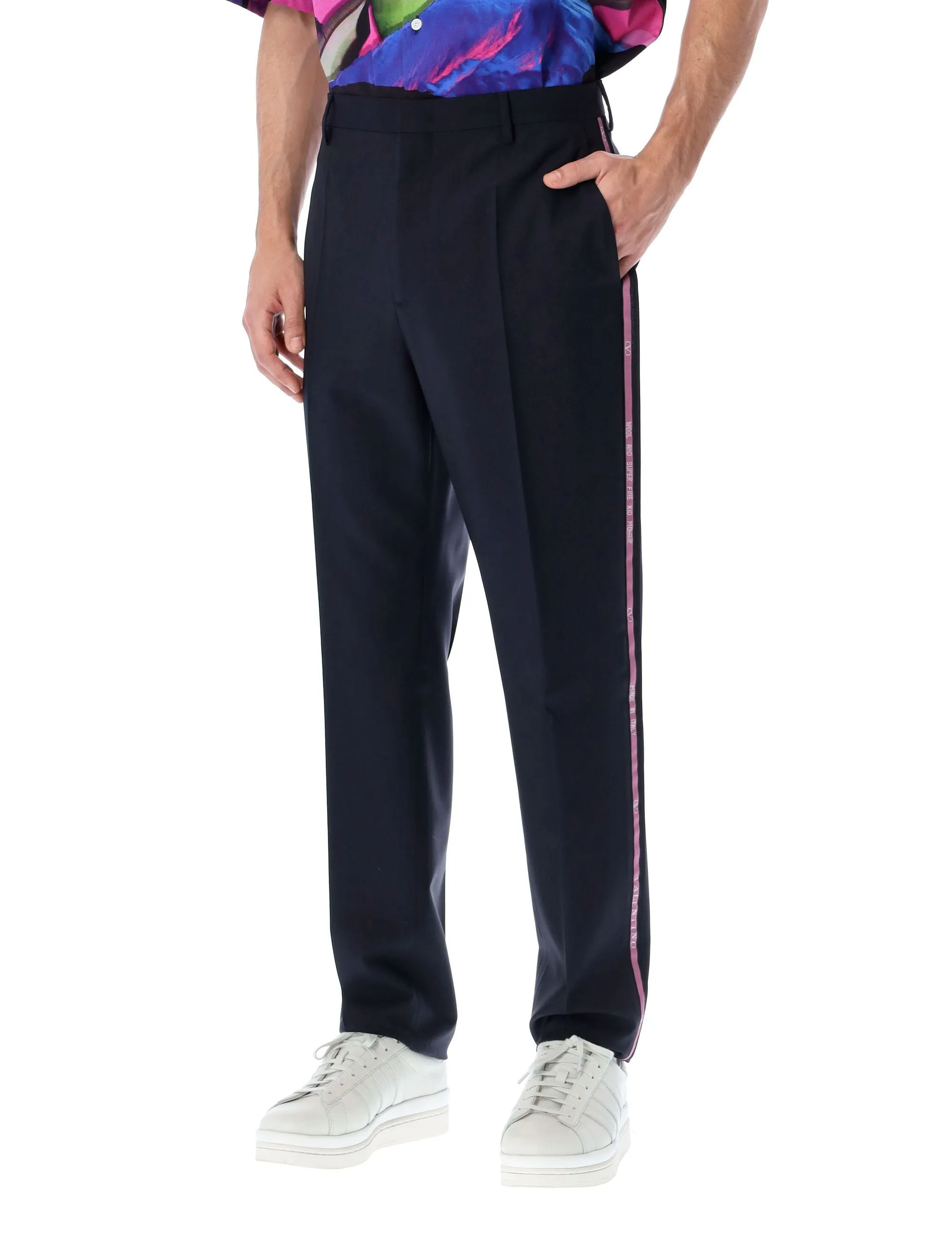 Valentino Side Tape High Rise Pants