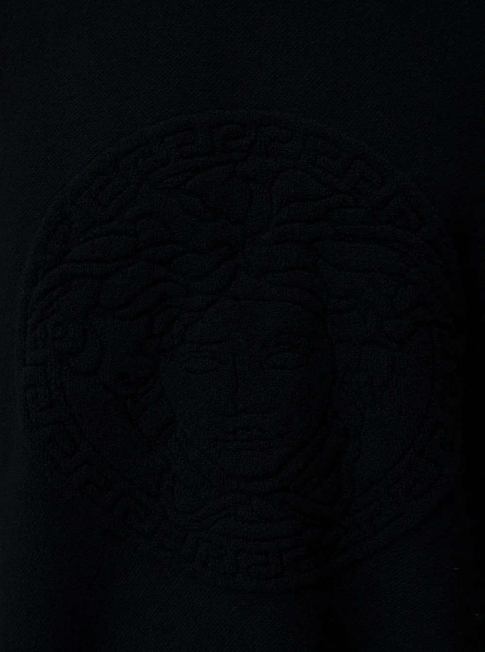 Versace Drawstring Hooded Knit Sweater