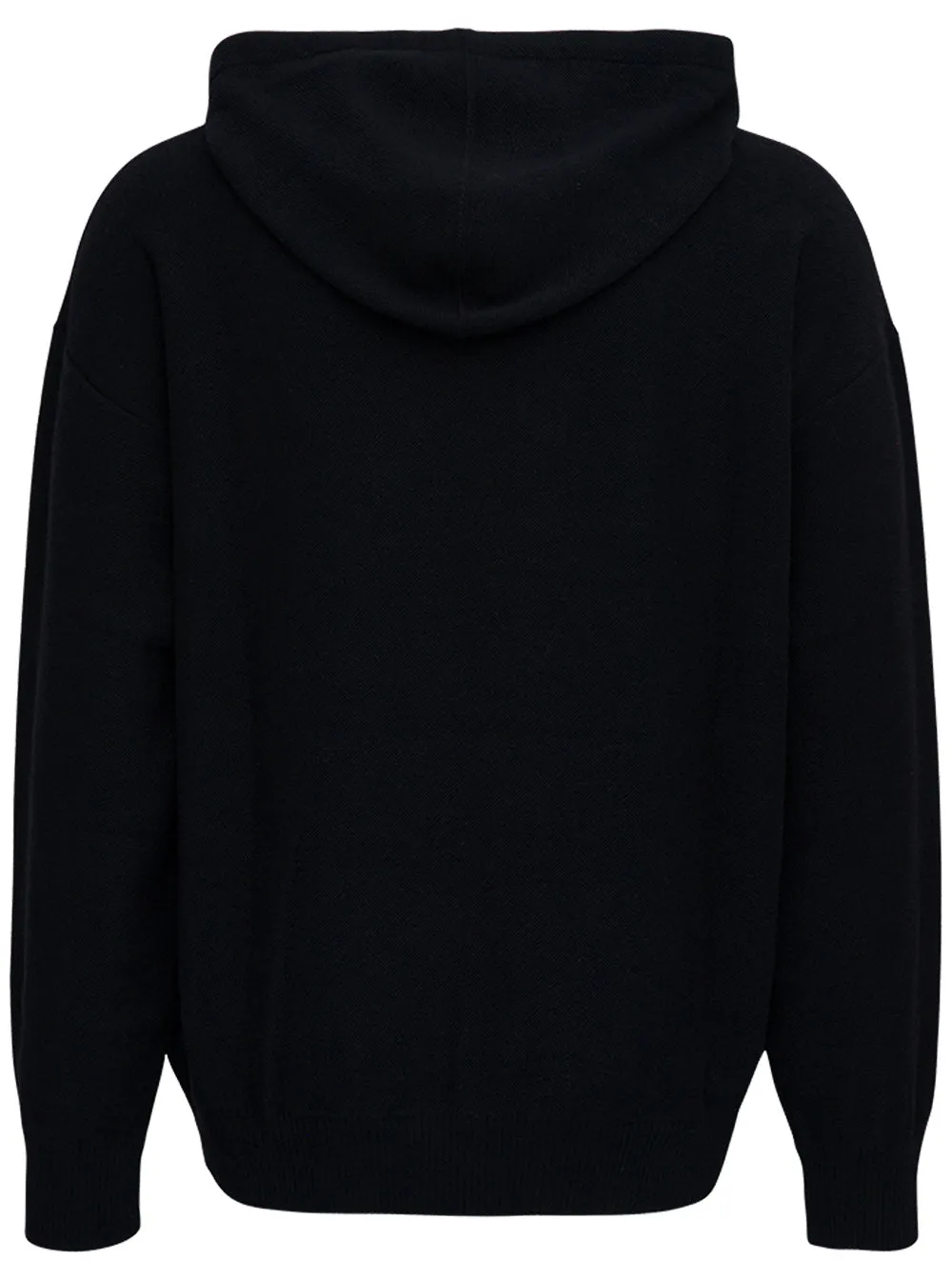 Versace Drawstring Hooded Knit Sweater