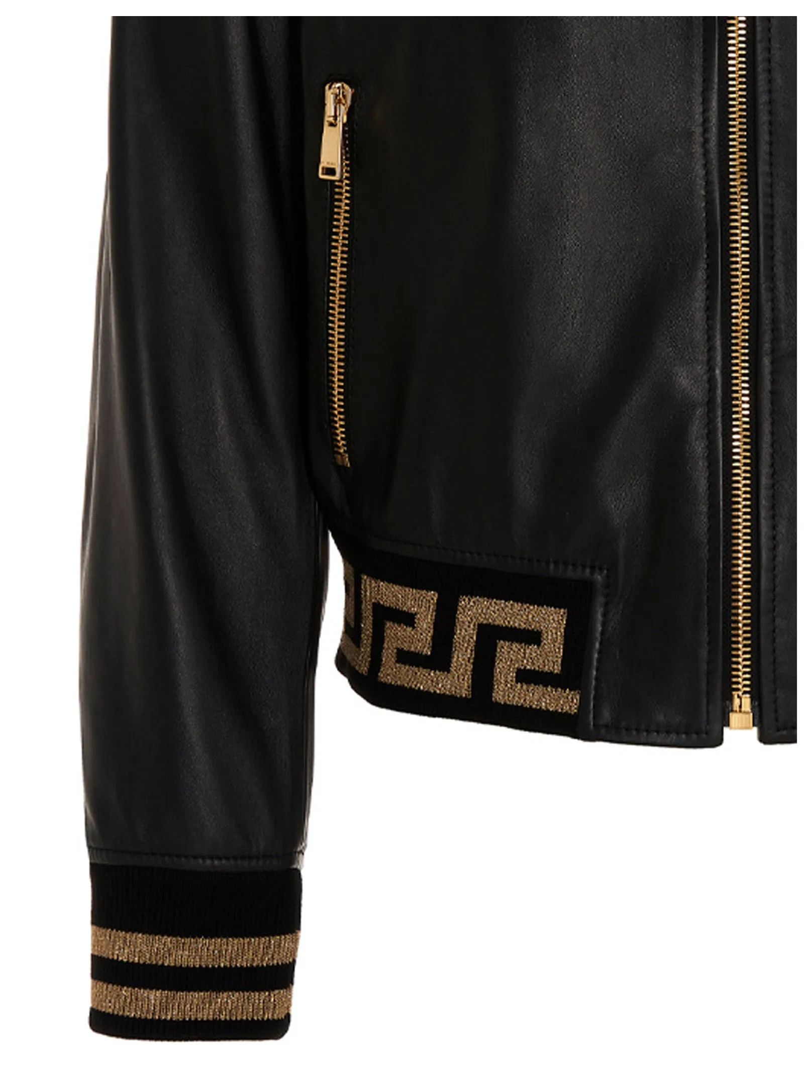 Versace Greca-Pattern Zipped Bomber Jacket