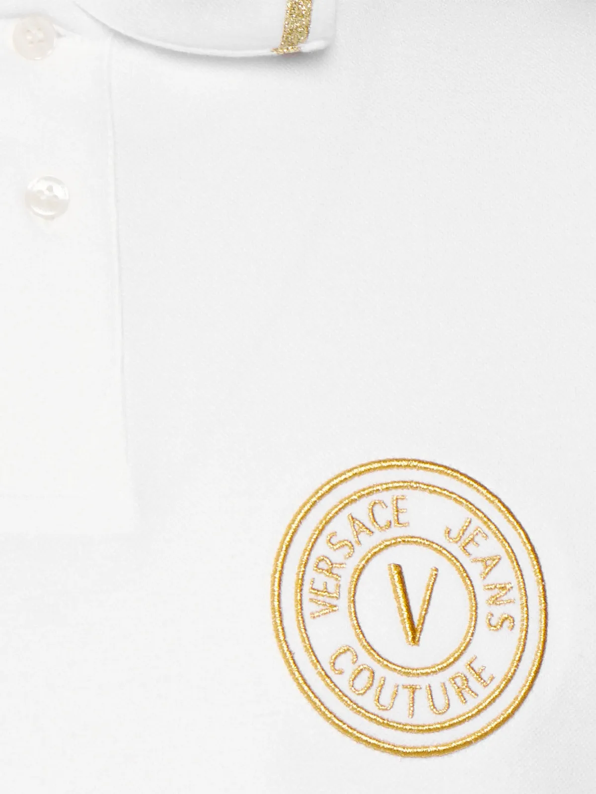 Versace Jeans Couture Logo Embroidered Polo Shirt