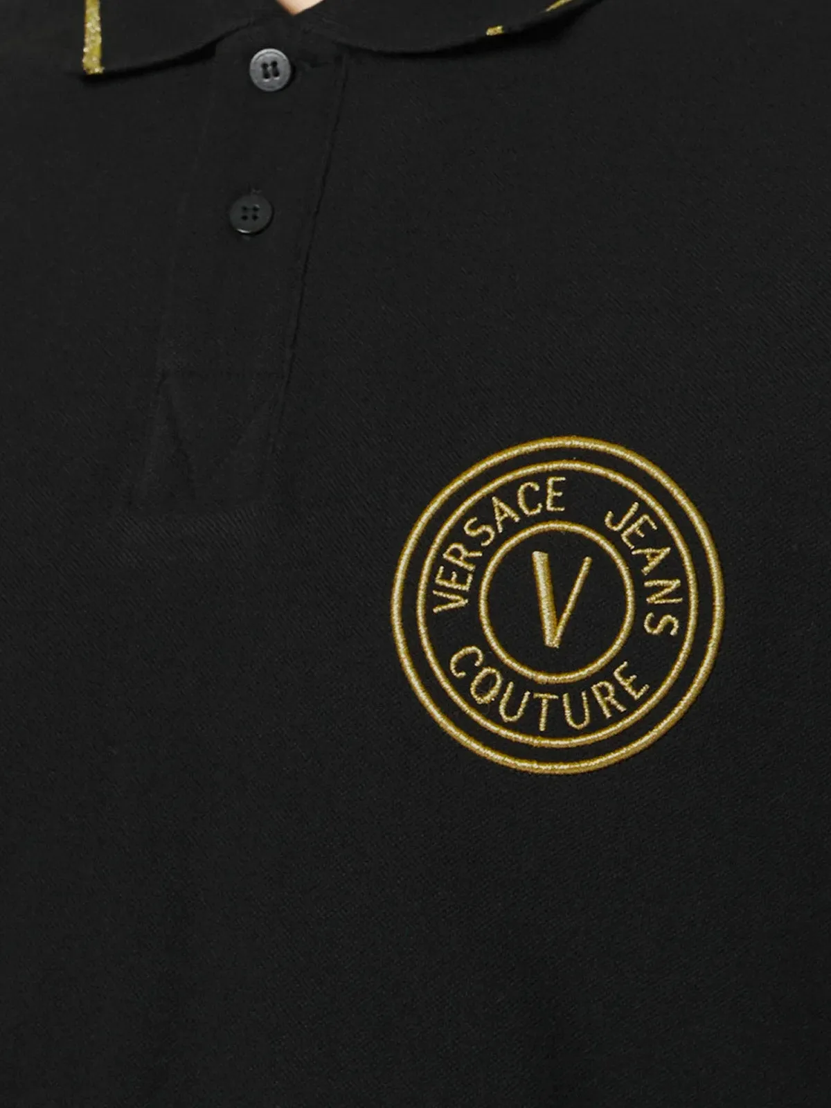 Versace Jeans Couture Logo Embroidered Polo Shirt