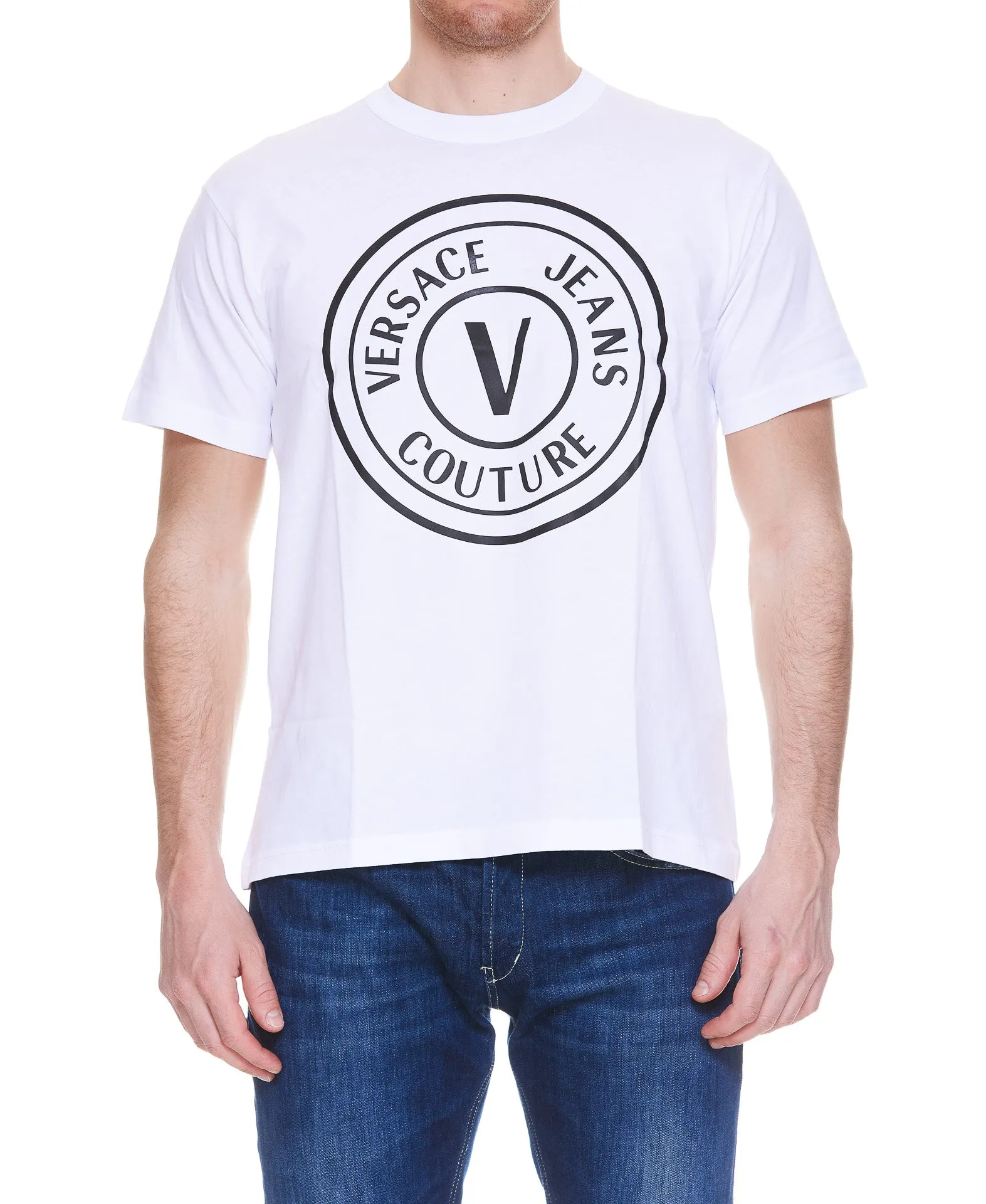 Versace Jeans Couture Logo Printed Crewneck T-Shirt