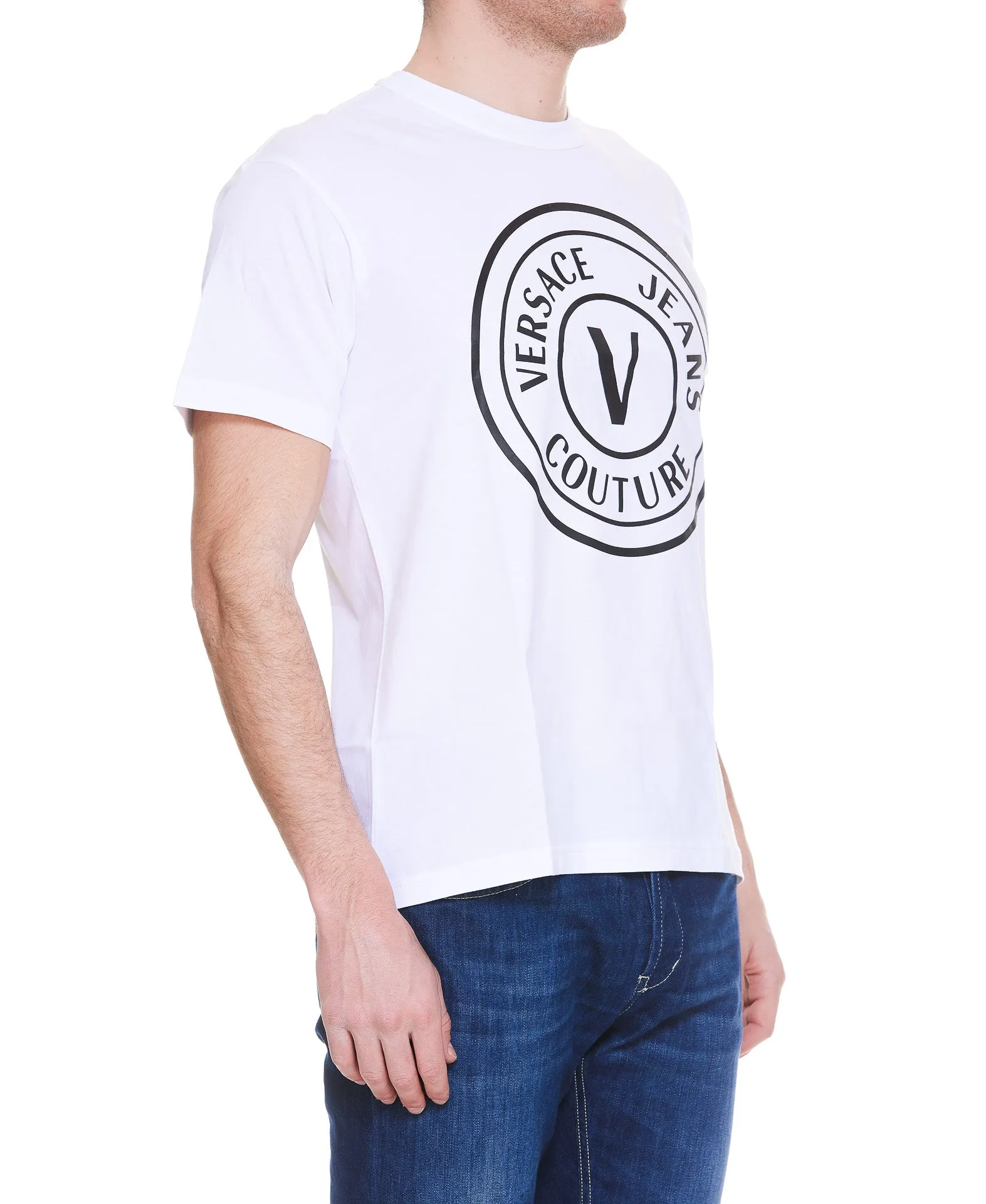 Versace Jeans Couture Logo Printed Crewneck T-Shirt