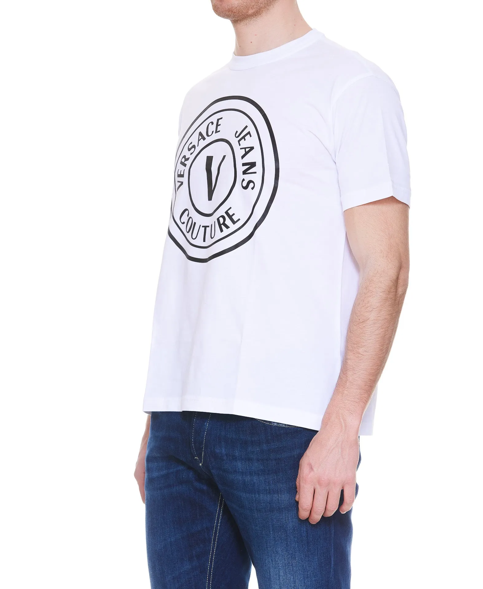 Versace Jeans Couture Logo Printed Crewneck T-Shirt