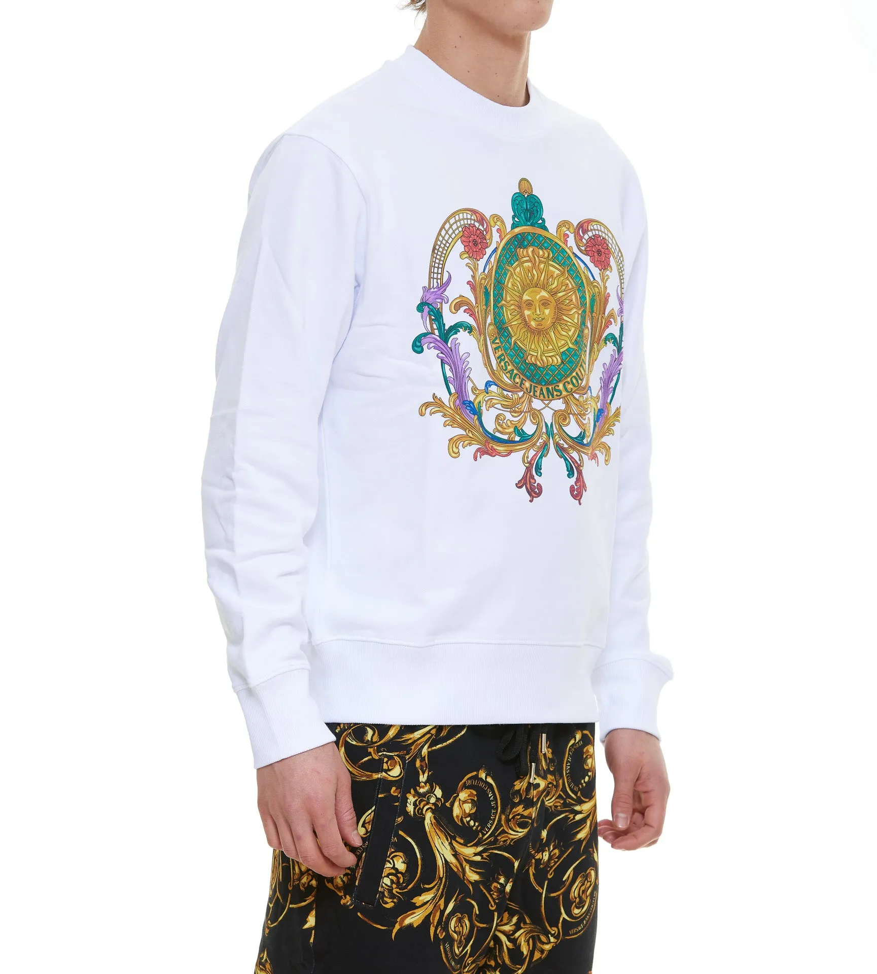 Versace Jeans Couture Printed Crewneck Sweatshirt