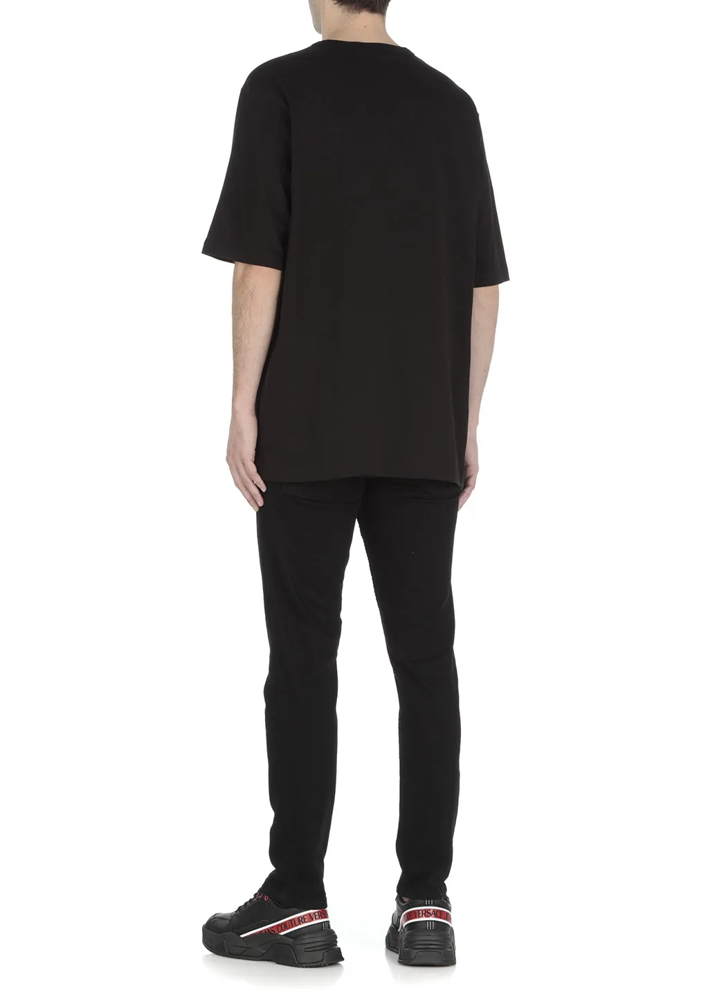 Versace Jeans Couture Slogan Printed Crewneck T-Shirt