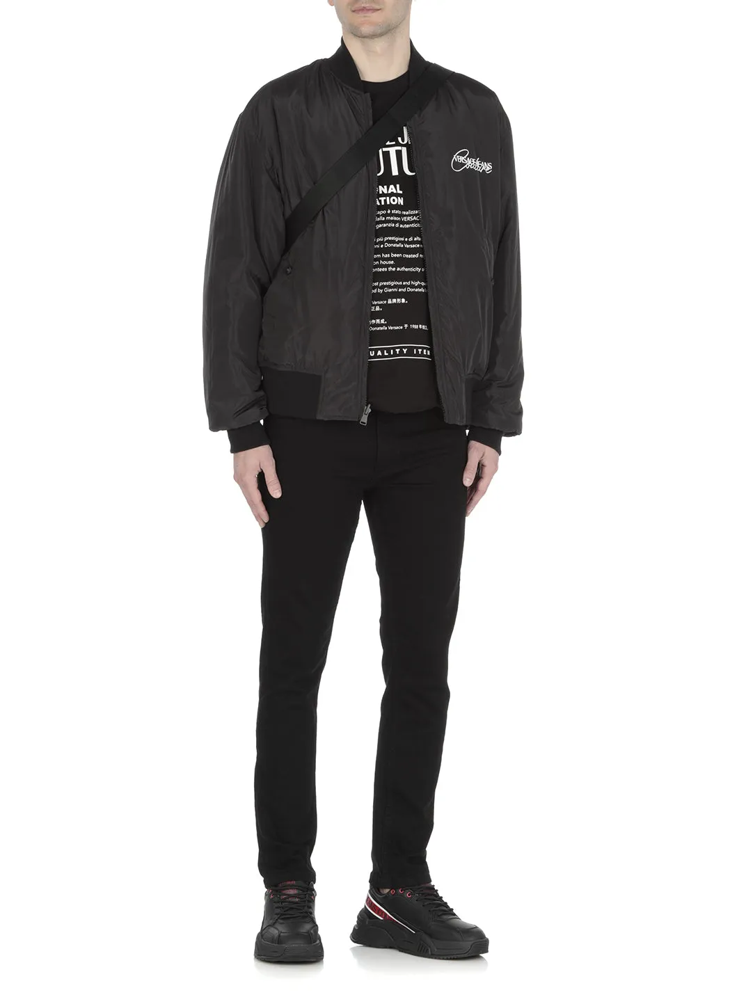 Versace Jeans Couture Slogan Printed Crewneck T-Shirt