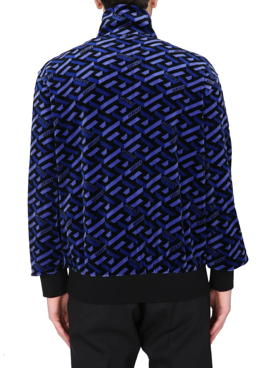 Versace La Greca Printed Bomber Jacket