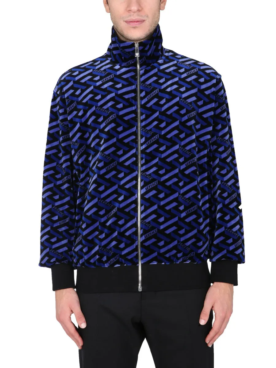 Versace La Greca Printed Bomber Jacket