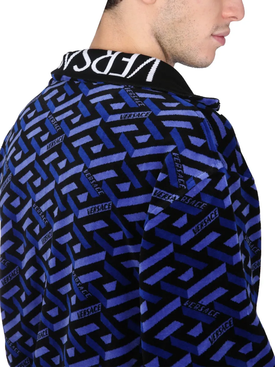 Versace La Greca Printed Bomber Jacket