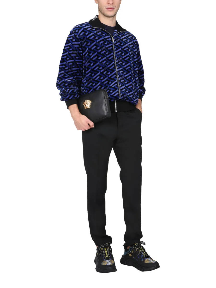 Versace La Greca Printed Bomber Jacket