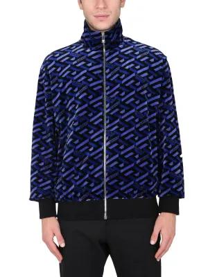 Versace La Greca Printed Bomber Jacket