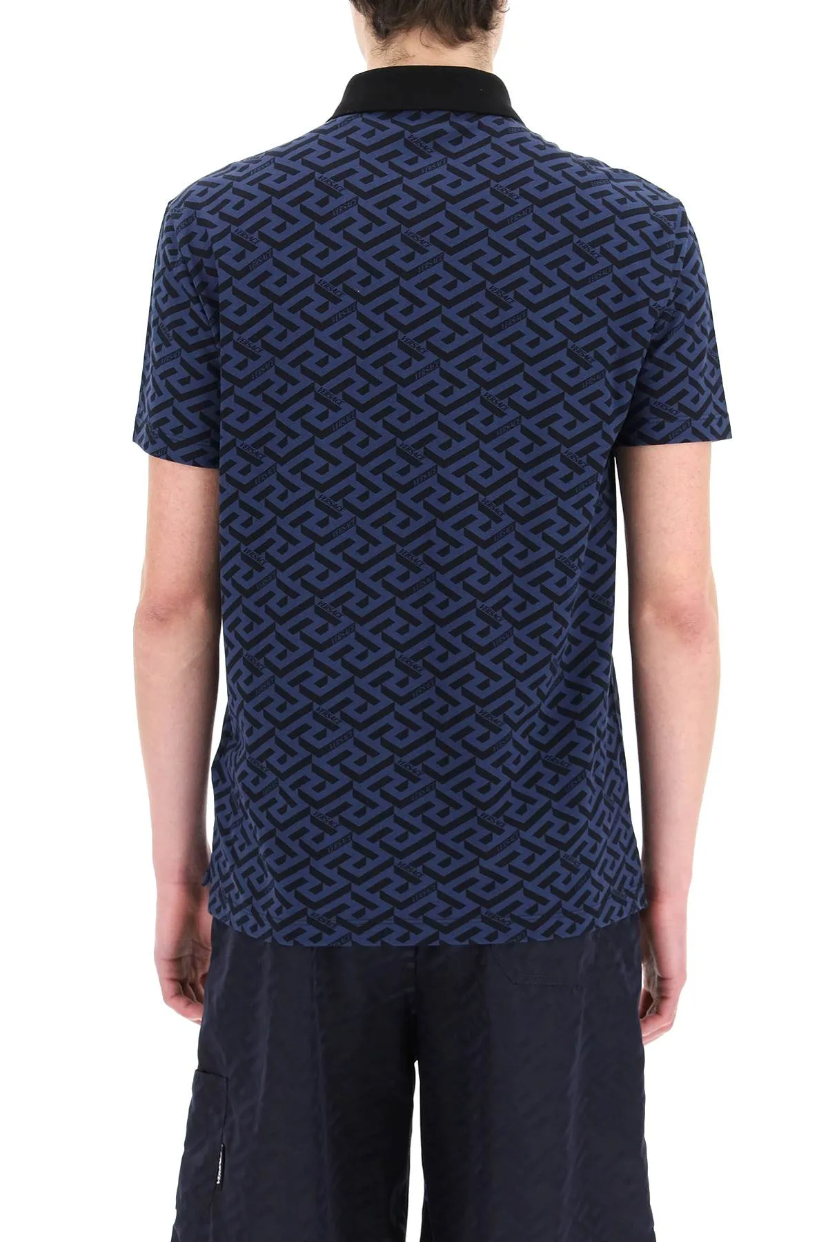Versace La Greca Short-Sleeved Polo Shirt