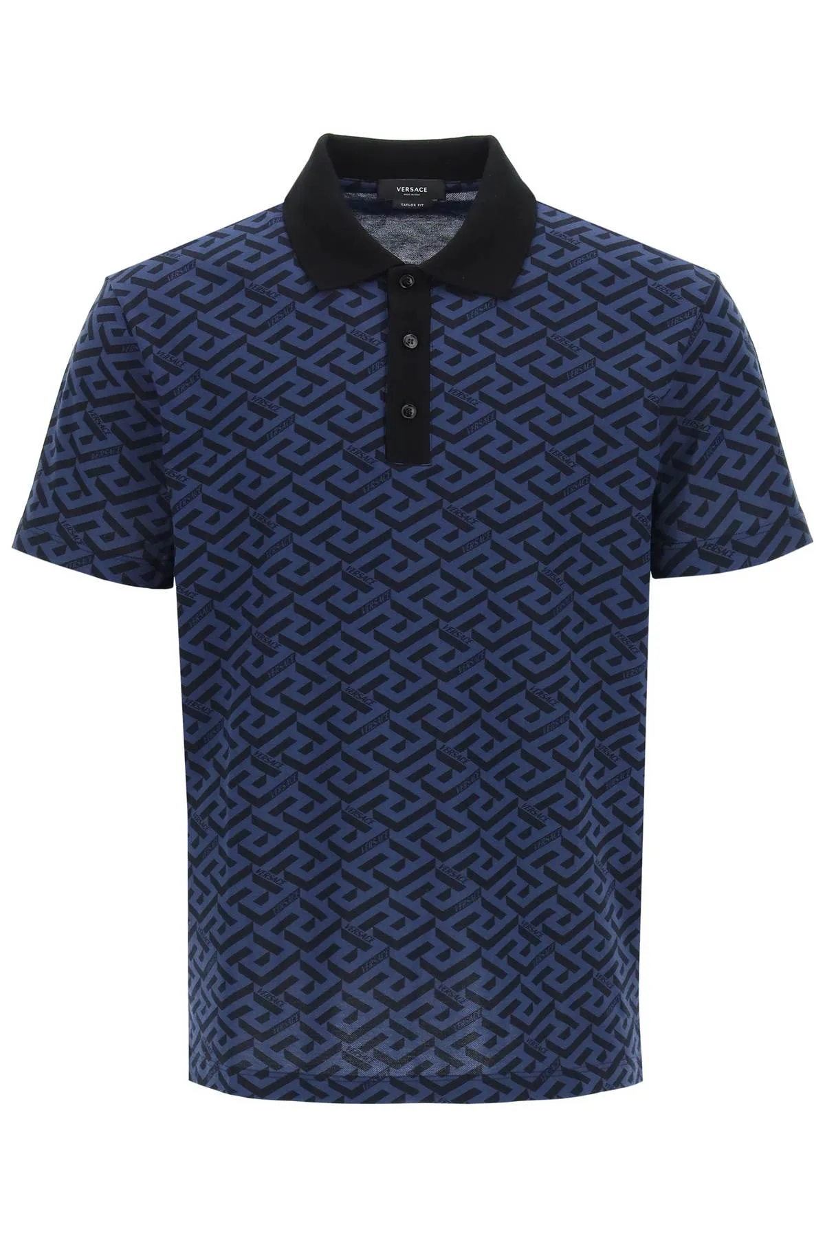 Versace La Greca Short-Sleeved Polo Shirt