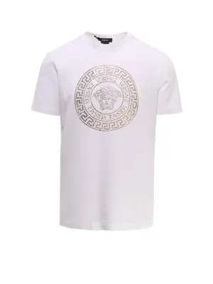 Versace Medusa Logo Embellished T-Shirt