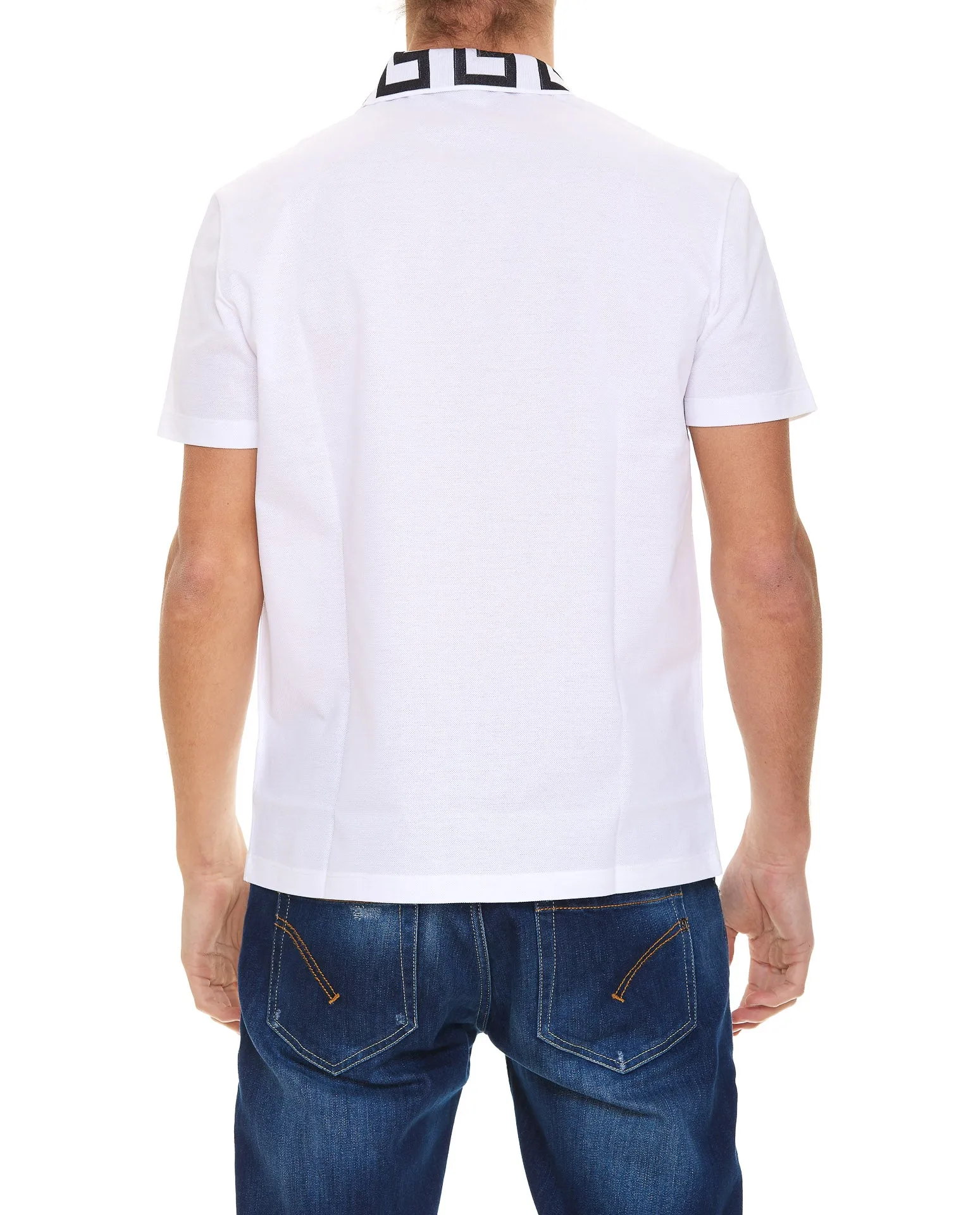 Versace Medusa Logo Embroidered Polo Shirt
