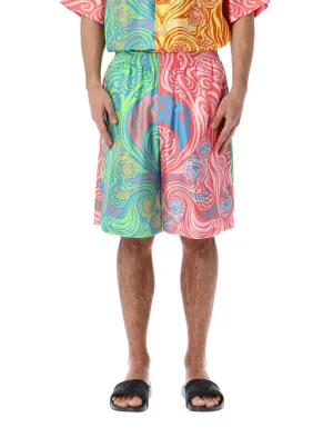 Versace Medusa Music Print Knee-Length Shorts