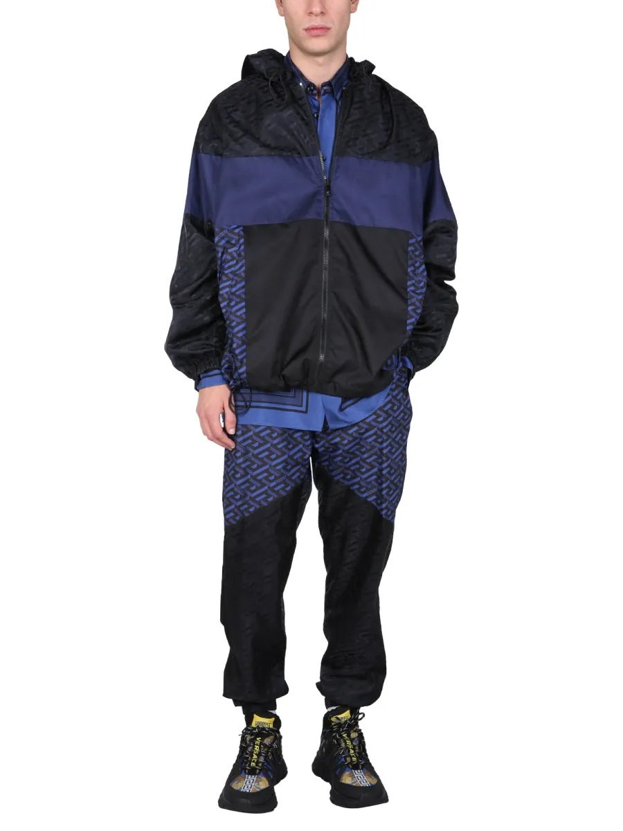 Versace Panelled Hooded Track Jacket