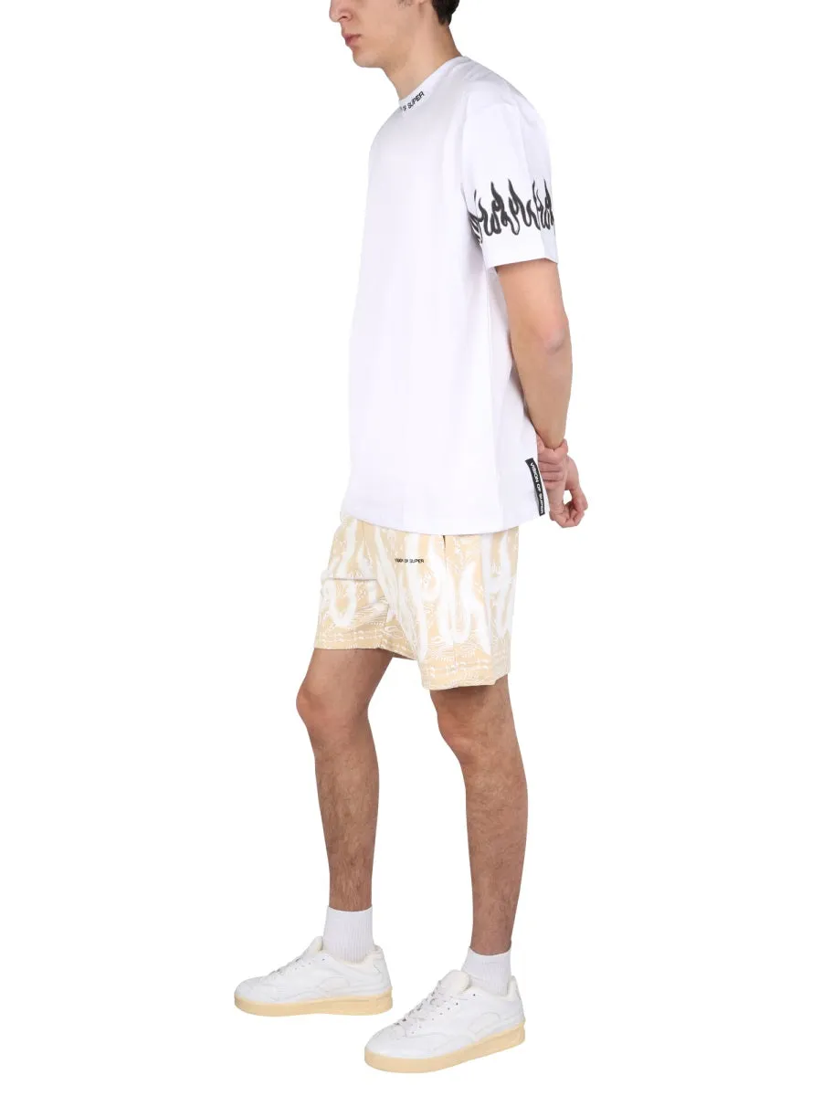 Vision Of Super Spray Flame Print T-Shirt