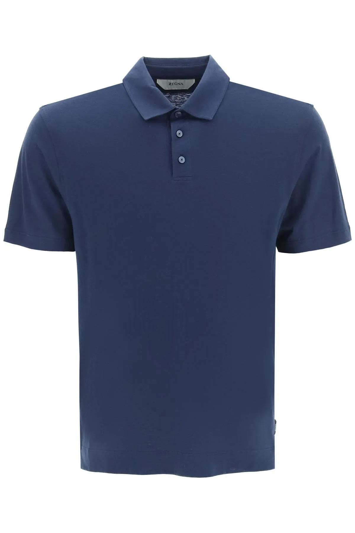 Z Zegna Button Detailed Short-Sleeved Polo Shirt