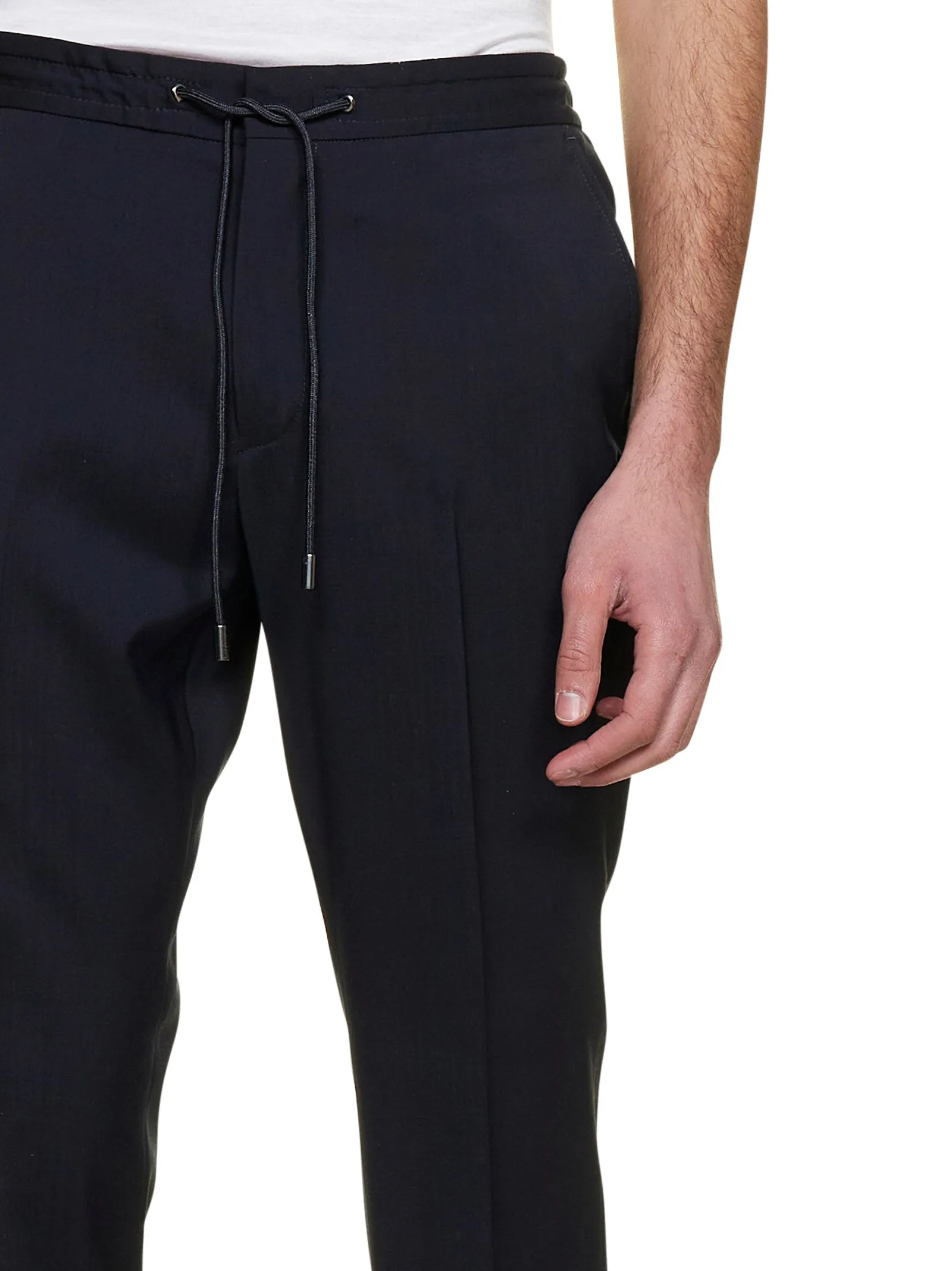 Z Zegna Straight Leg Drawstring Trousers