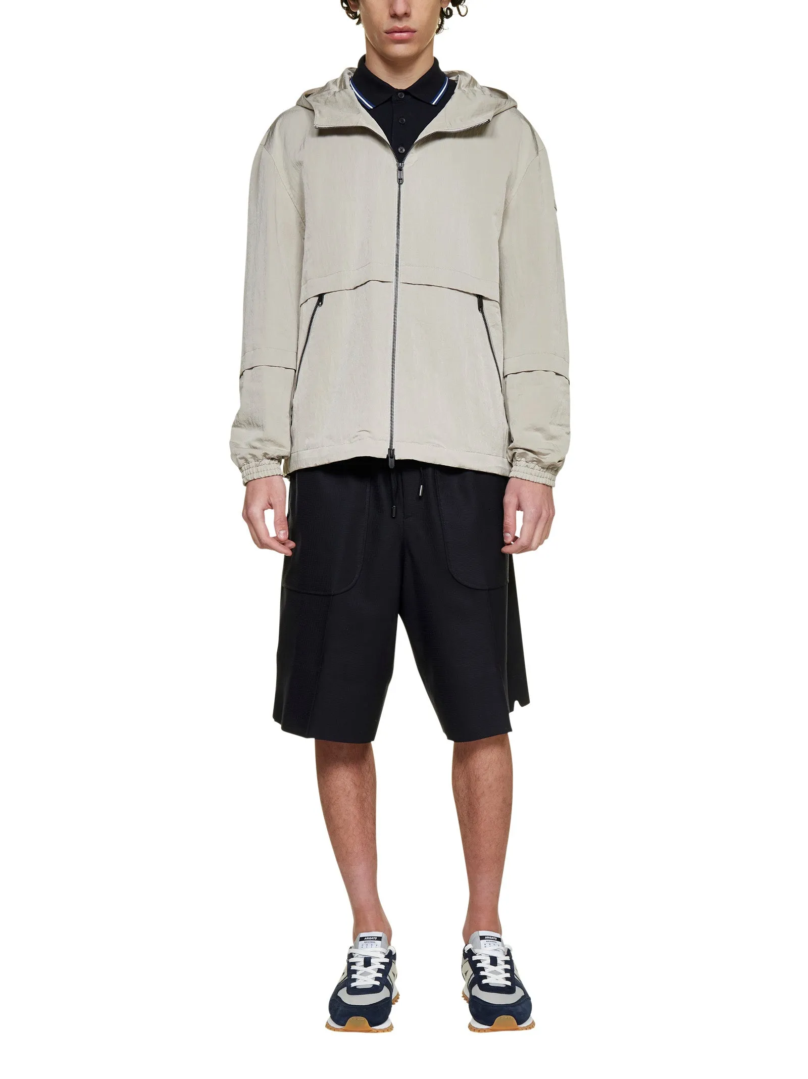 Z Zegna Zip-Up Hooded Jacket